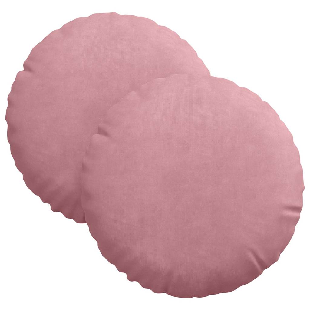 Ülőpárnák 2 pcs Rózsaszín Ø30 x 13 cm Bársony