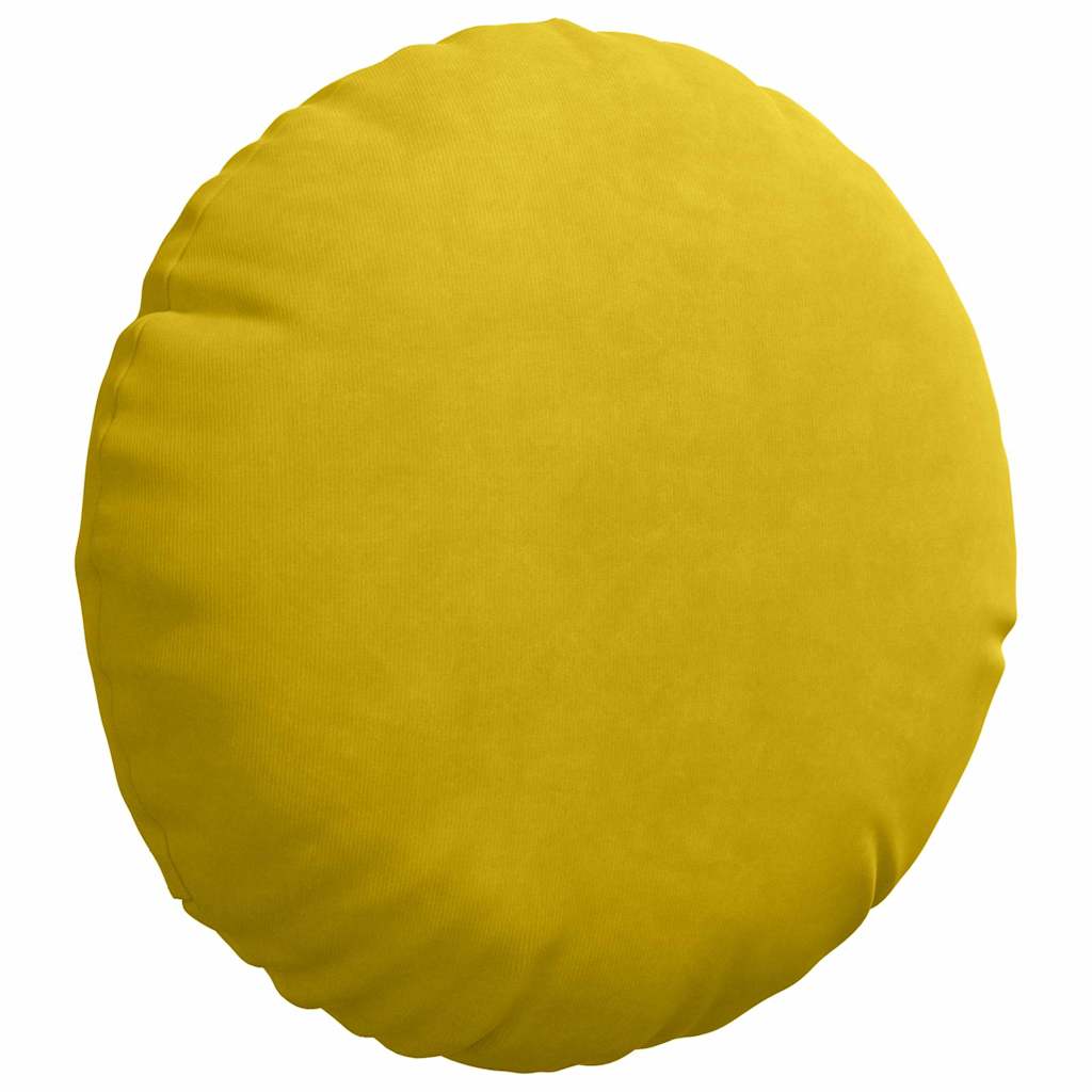 Ülőpárnák 2 pcs Sárga Ø30 x 13 cm Bársony