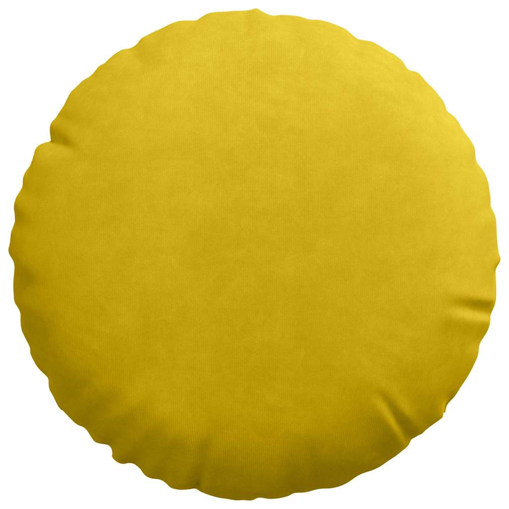 Ülőpárnák 2 pcs Sárga Ø30 x 13 cm Bársony