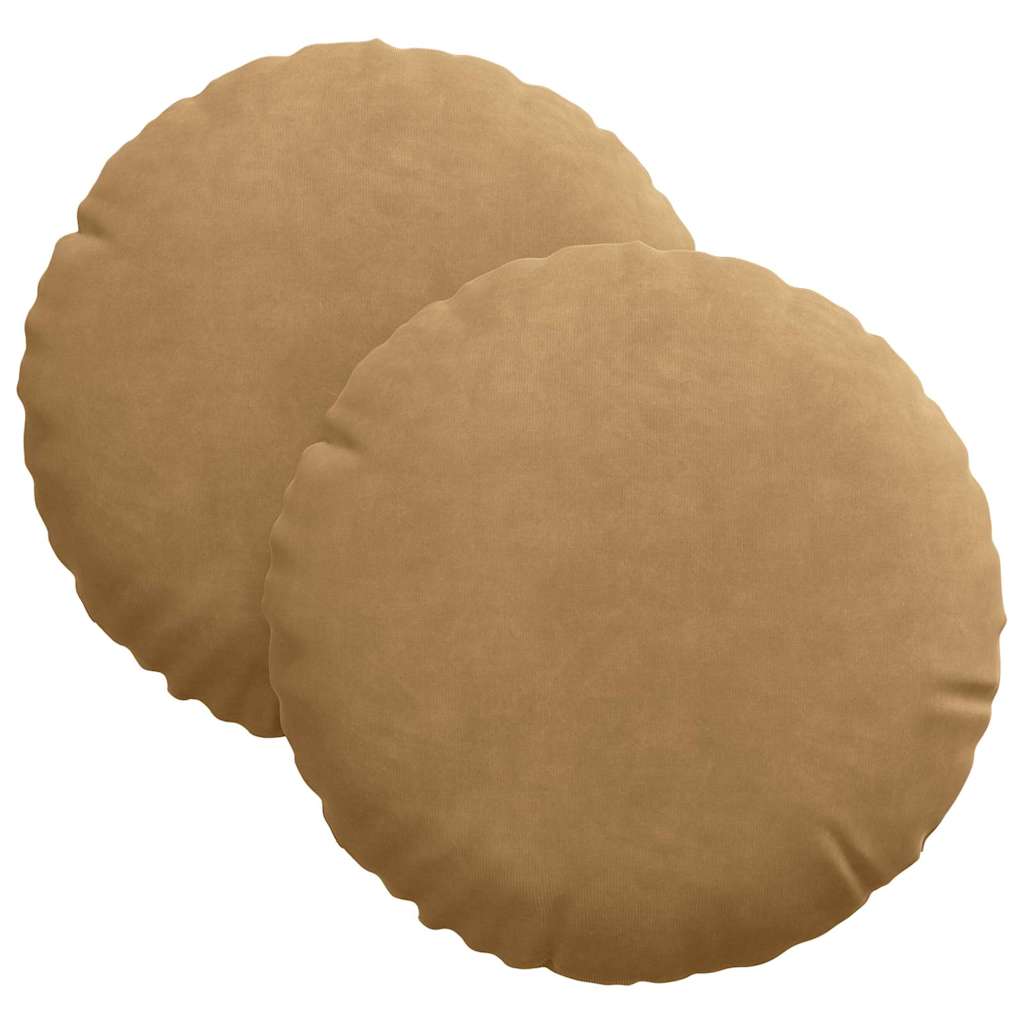 Ülőpárnák 2 pcs Barna Ø30 x 13 cm Bársony