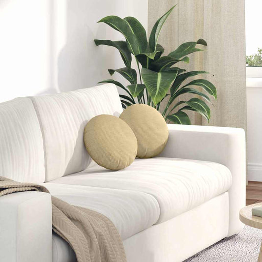 Ülőpárnák 2 pcs Szürke zöld Ø30 x 13 cm Bársonyos szövet
