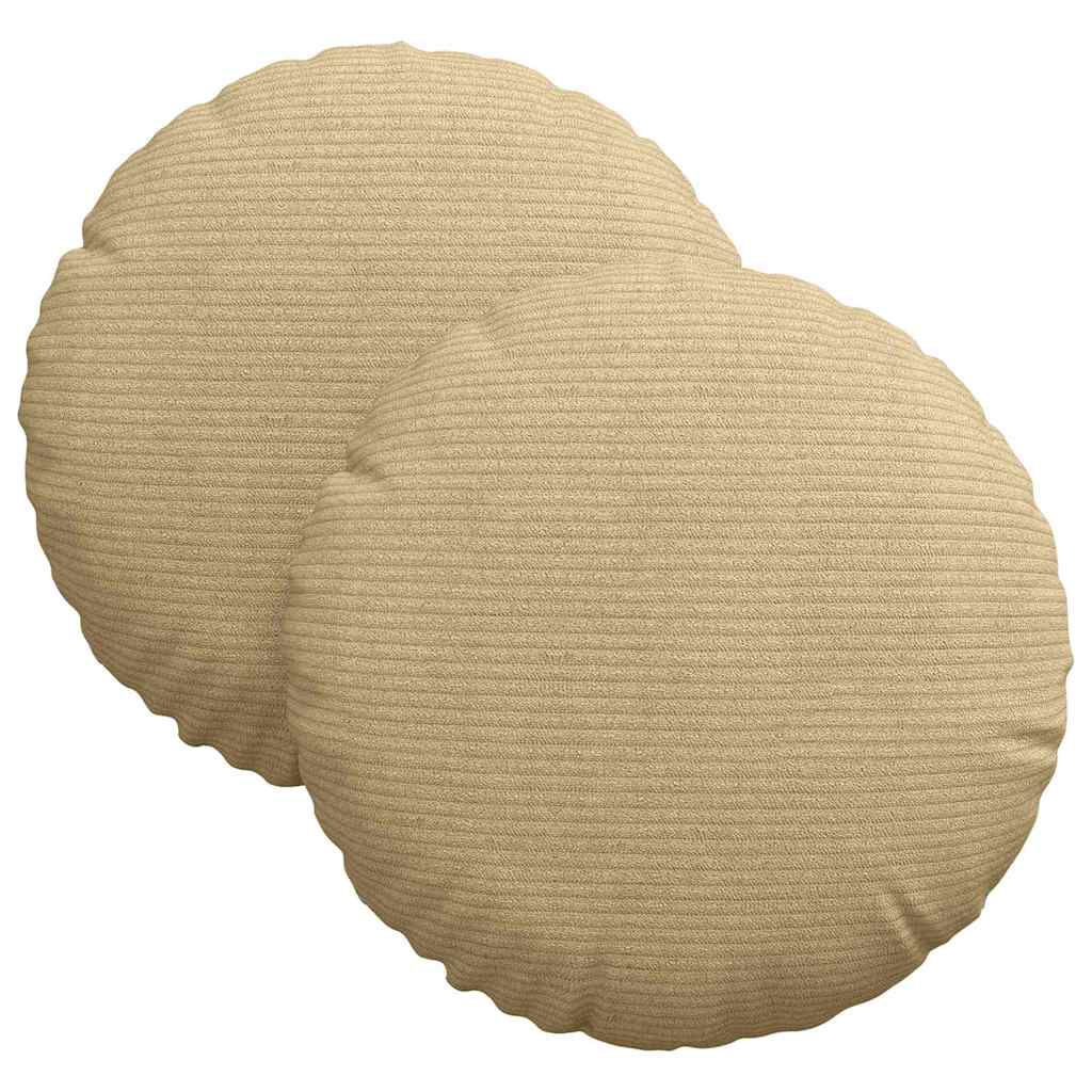 Ülőpárnák 2 pcs Szürke zöld Ø30 x 13 cm Bársonyos szövet