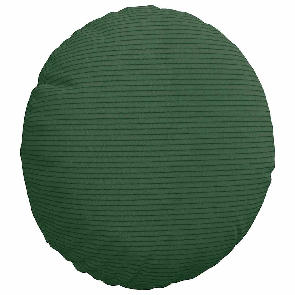 Ülőpárnák 2 pcs Sötétzöld Ø30 x 13 cm Bársonyos szövet