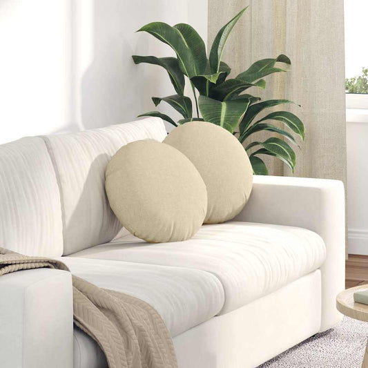 Ülőpárnák 2 pcs Krém Ø40 x 13 cm szövet