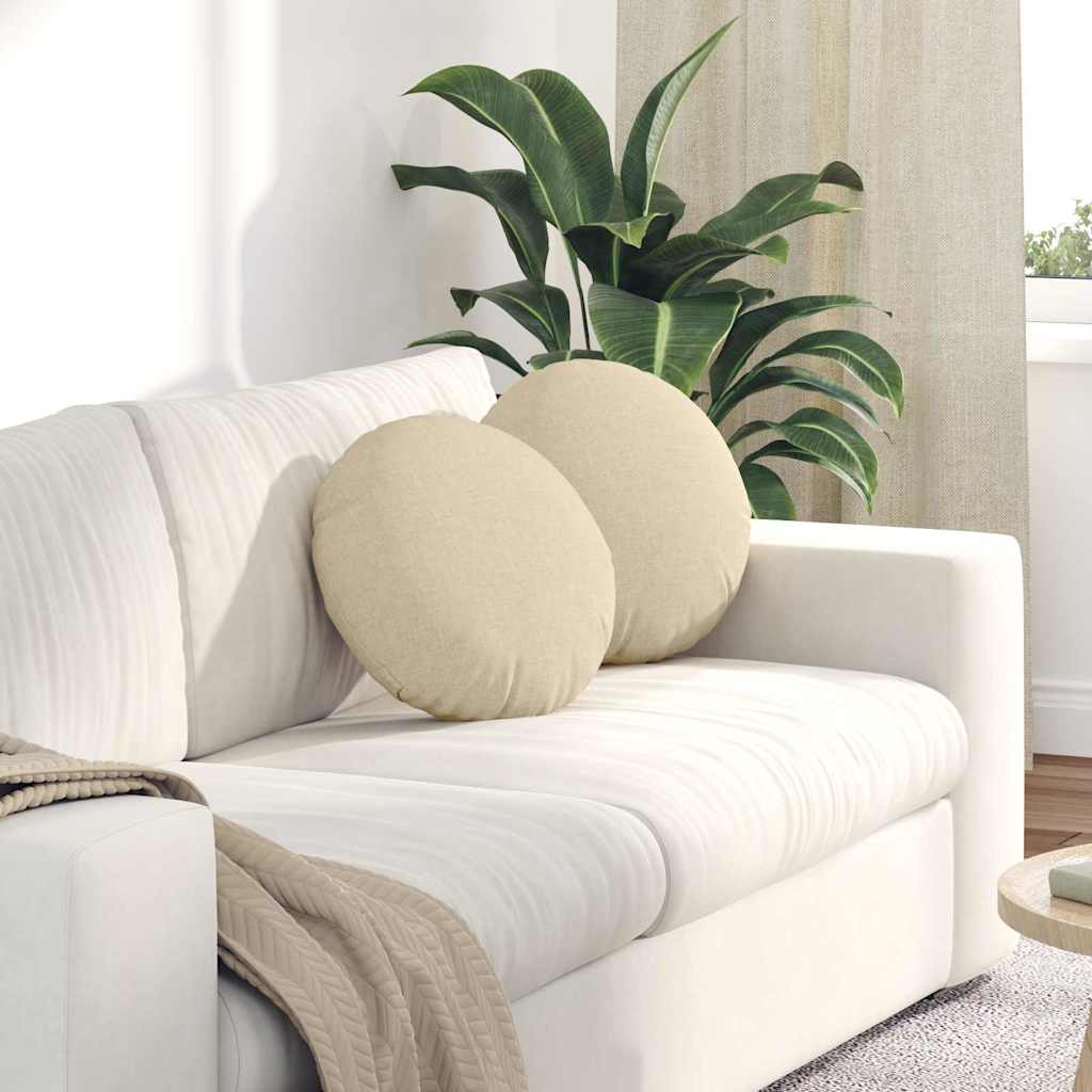 Ülőpárnák 2 pcs Krém Ø40 x 13 cm szövet