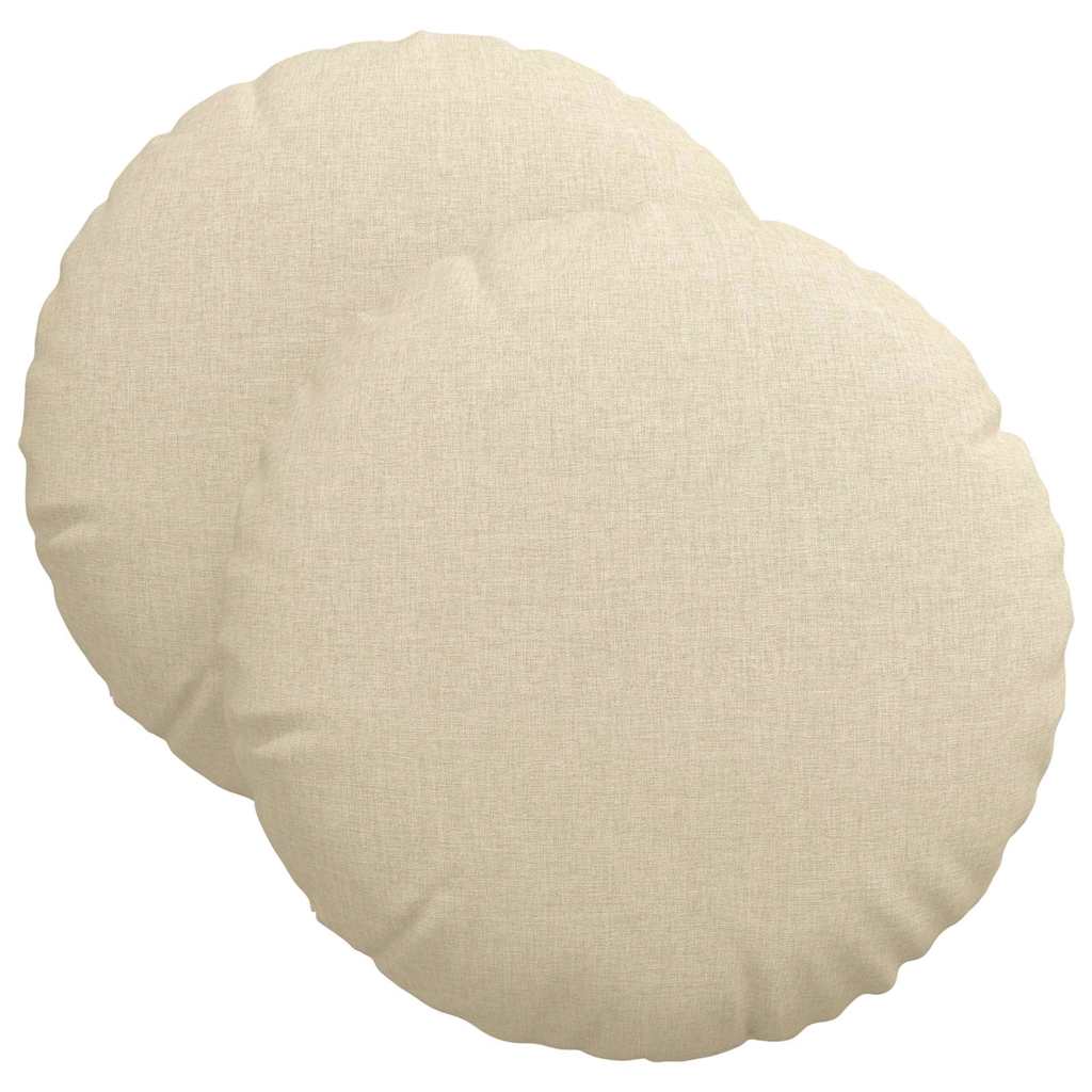 Ülőpárnák 2 pcs Krém Ø40 x 13 cm szövet