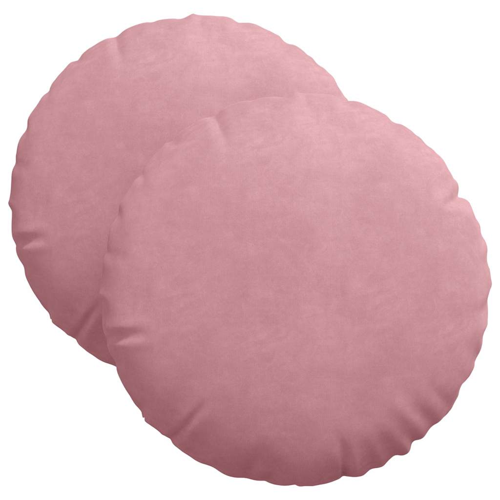 Ülőpárnák 2 pcs Rózsaszín Ø 40 x 13 cm Bársony