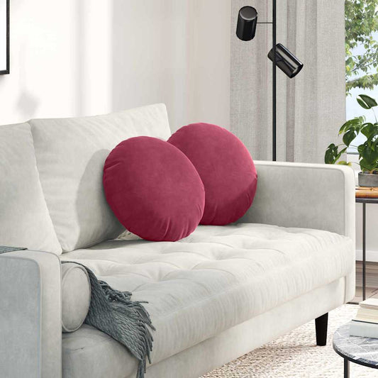 Ülőpárnák 2 pcs Bordó Ø 40 x 13 cm Bársony