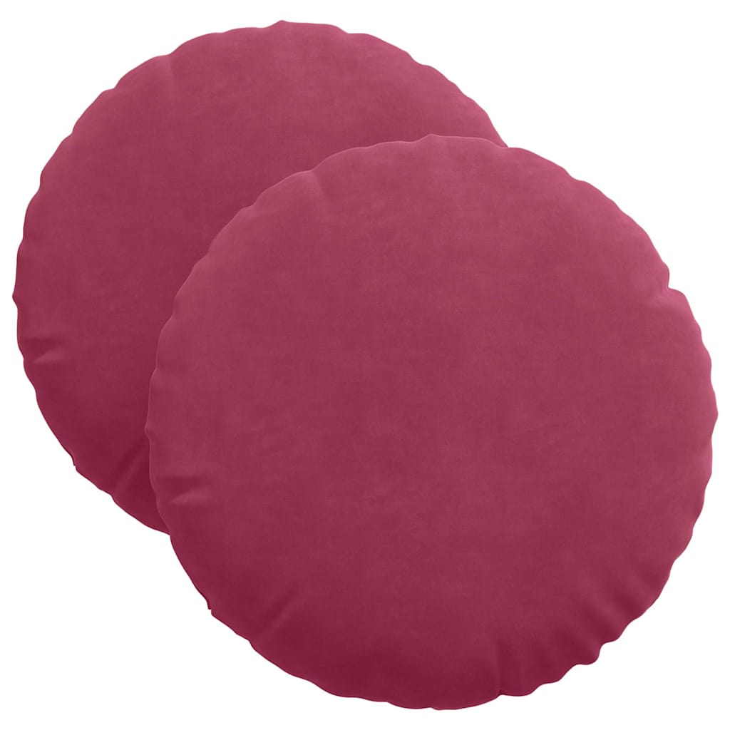 Ülőpárnák 2 pcs Bordó Ø 40 x 13 cm Bársony
