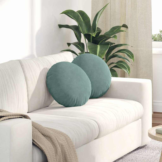 Ülőpárnák 2 pcs Tengeri Zöld Ø 40 x 13 cm Bársony