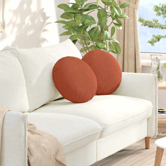 Ülőpárnák 2 pcs Piros Narancs Ø 40 cm Bársonyos szövet