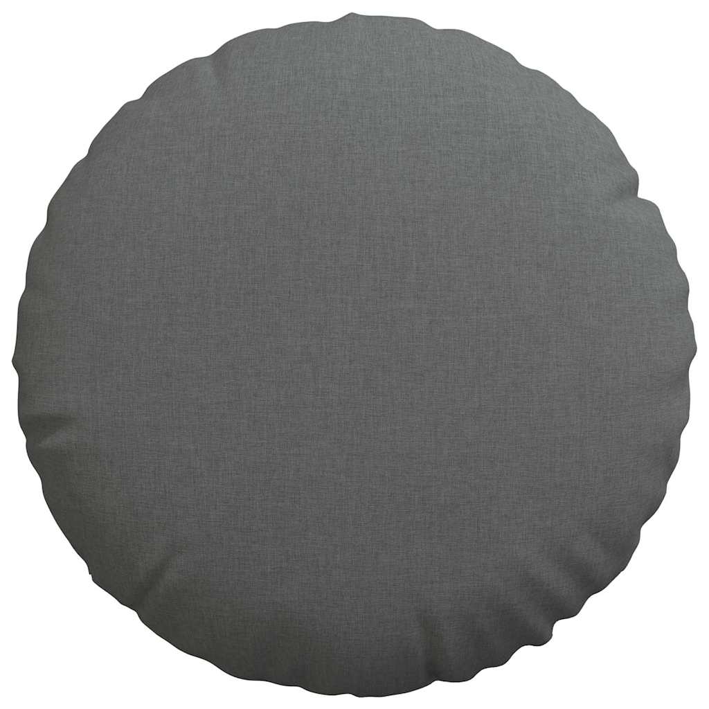 Ülőpárnák 2 pcs Sötétszürke Ø50 x 19 cm szövet
