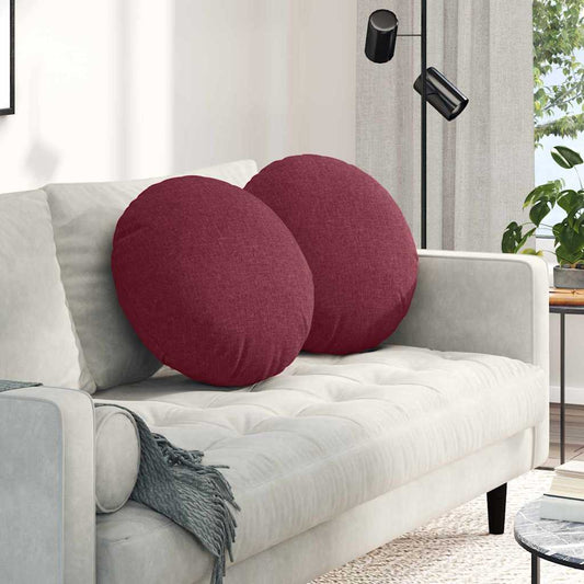 Ülőpárnák 2 pcs Bordó Ø50 x 19 cm szövet