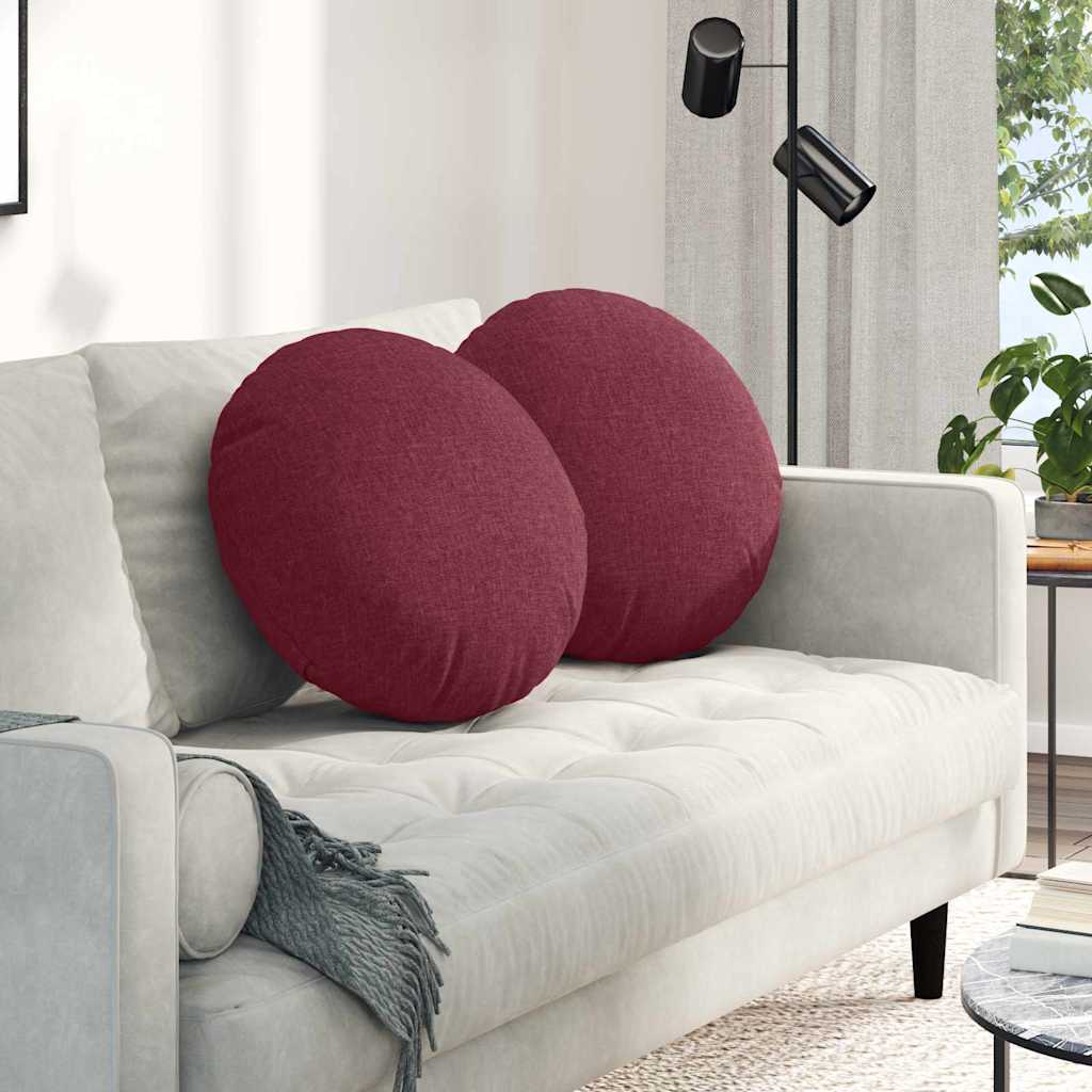 Ülőpárnák 2 pcs Bordó Ø50 x 19 cm szövet