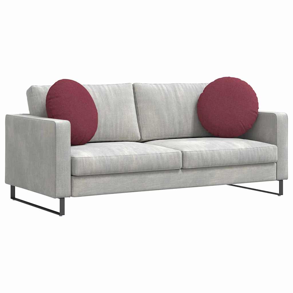 Ülőpárnák 2 pcs Bordó Ø50 x 19 cm szövet