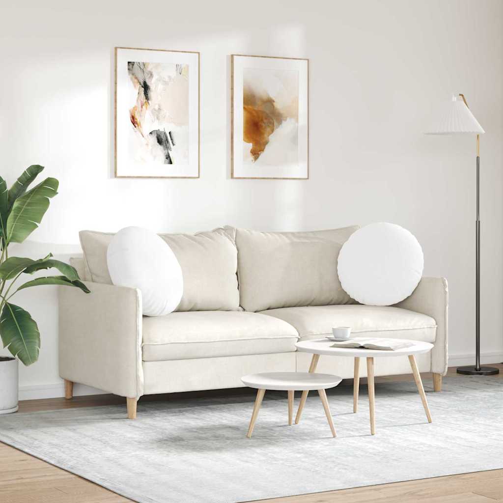 Ülőpárnák 2 pcs Fehér Ø50 x 19 cm szövet