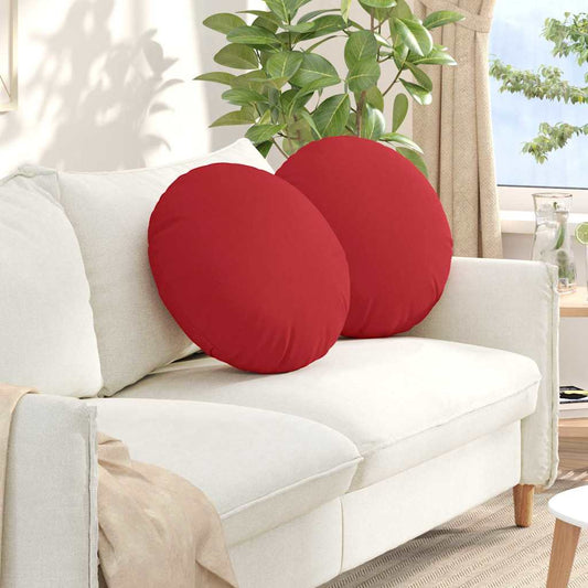 Ülőpárnák 2 pcs Piros Ø50 x 19 cm szövet