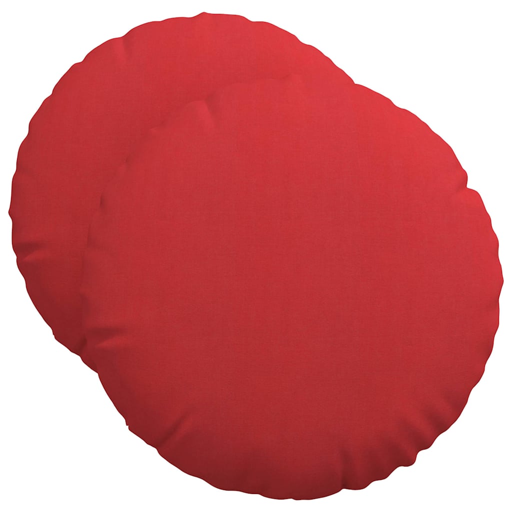 Ülőpárnák 2 pcs Piros Ø50 x 19 cm szövet