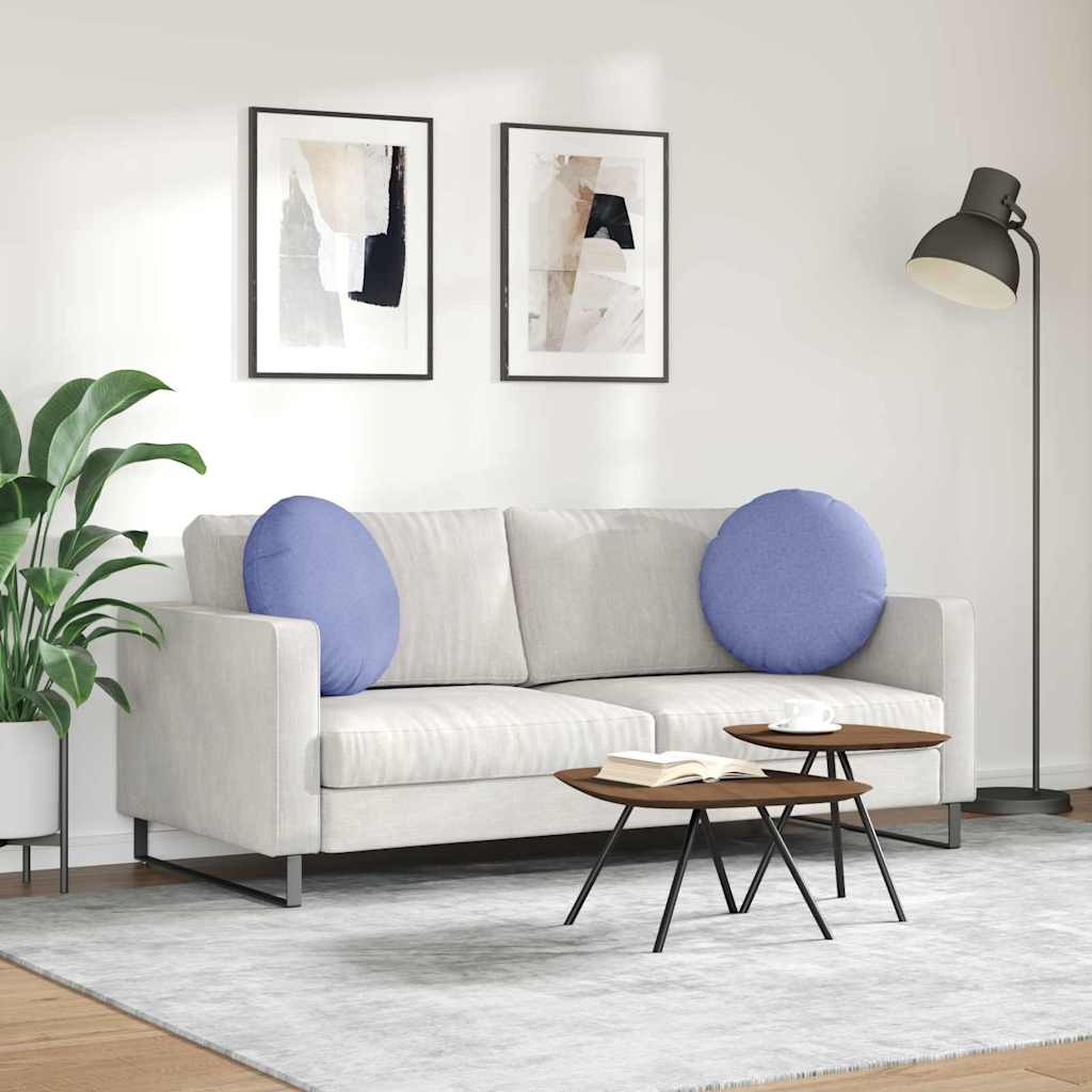 Ülőpárnák 2 pcs Farmerkék Ø50 x 19 cm szövet