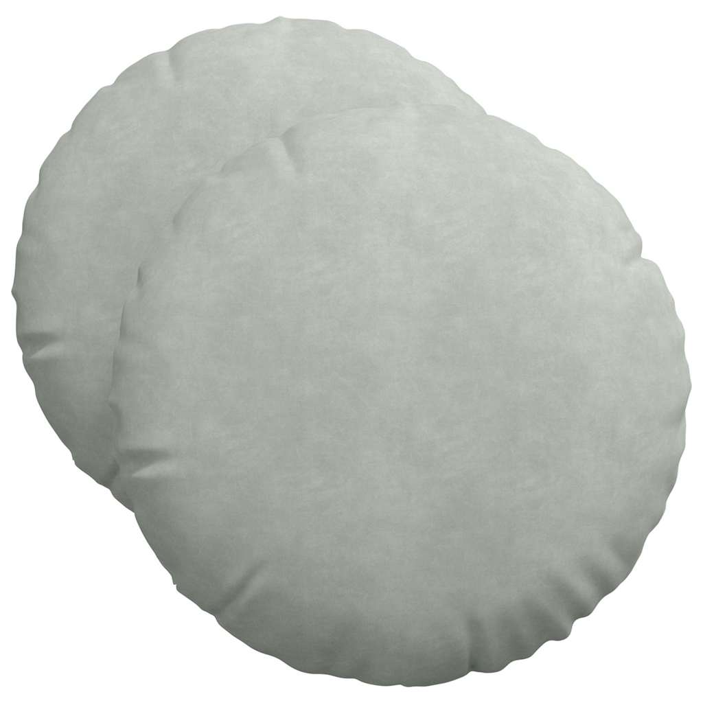 Ülőpárnák 2 pcs Világosszürke Ø50 x 19 cm Bársony