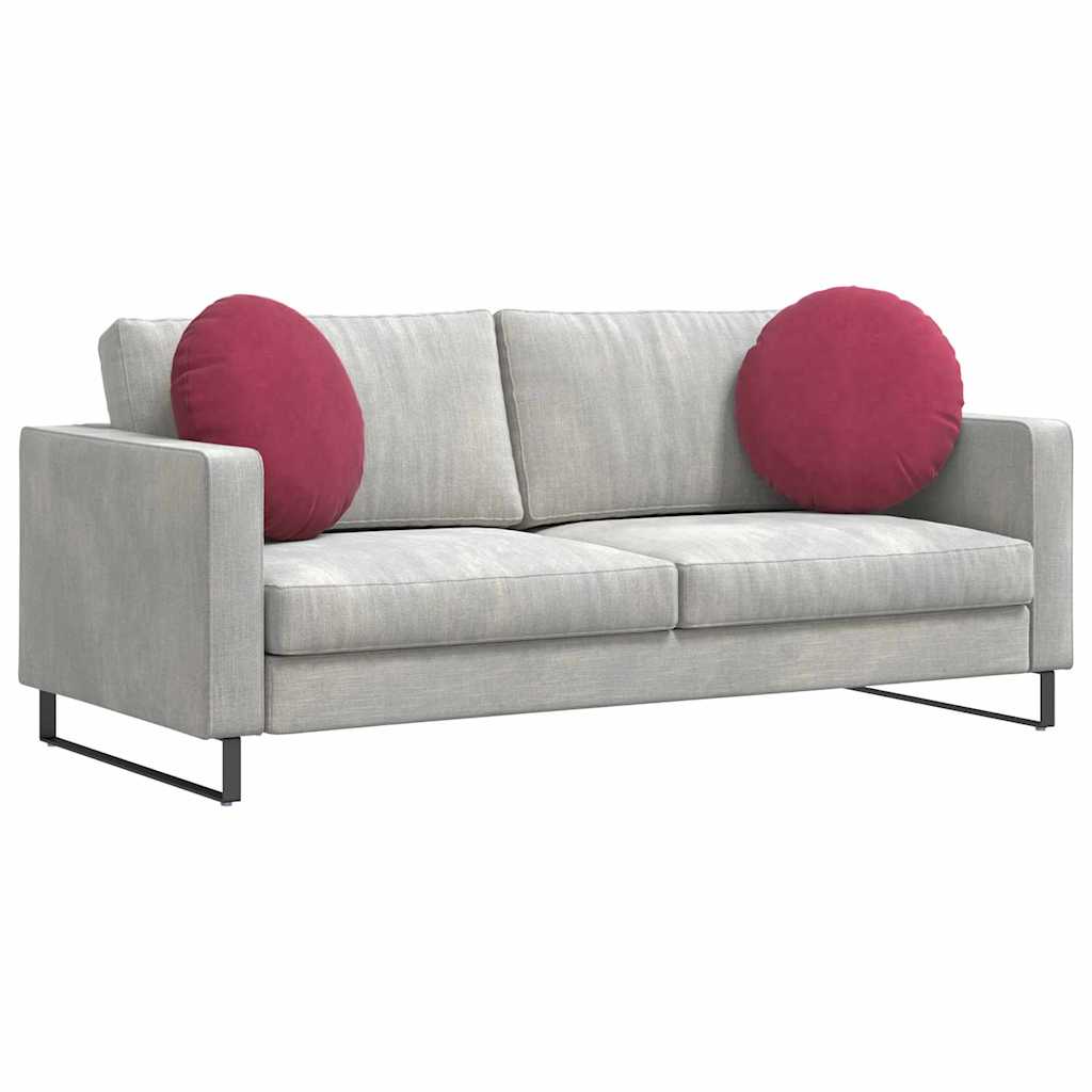 Ülőpárnák 2 pcs Bordó Ø50 x 19 cm Bársony