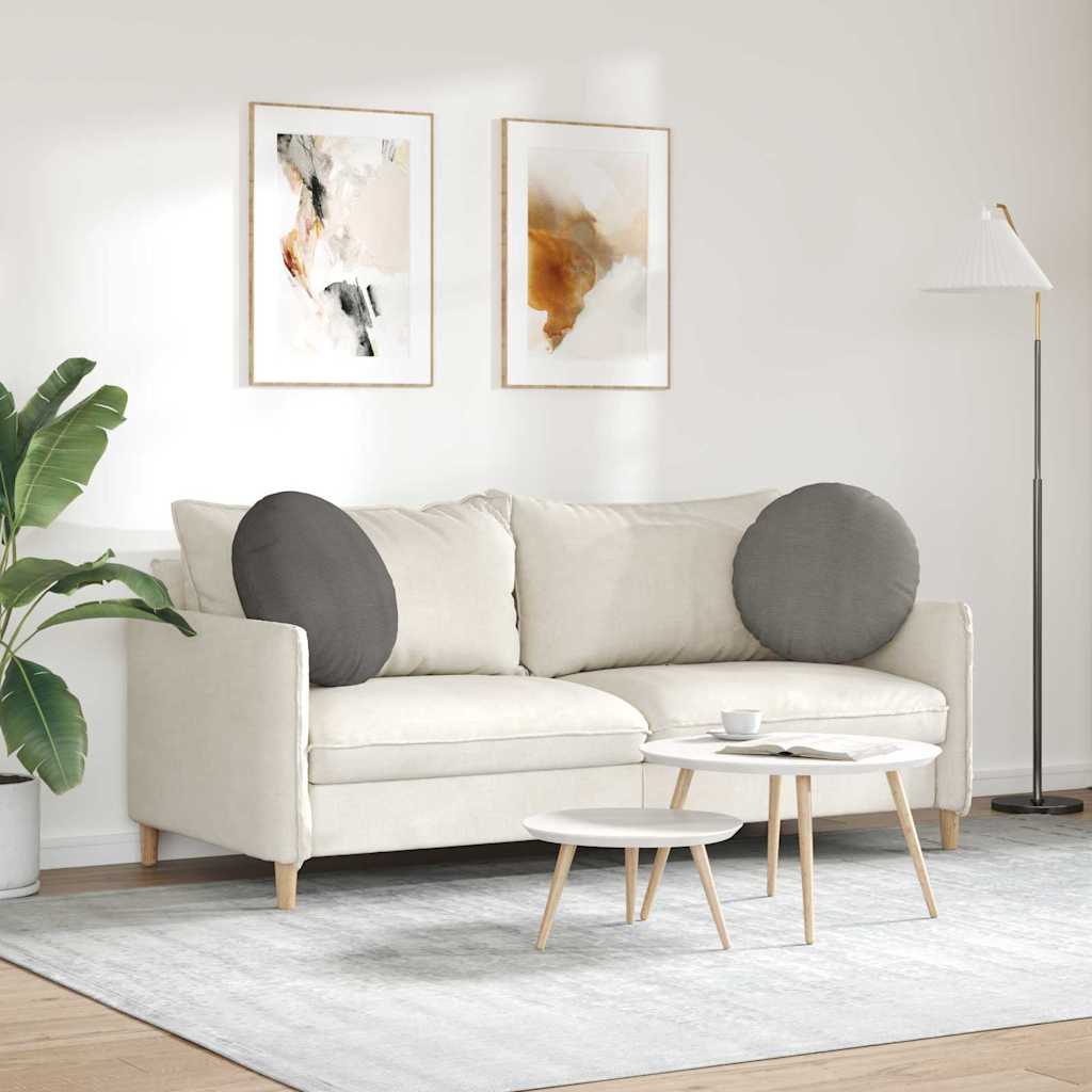 Ülőpárnák 2 pcs Világosszürke Ø50 x 19 cm Bársonyos szövet