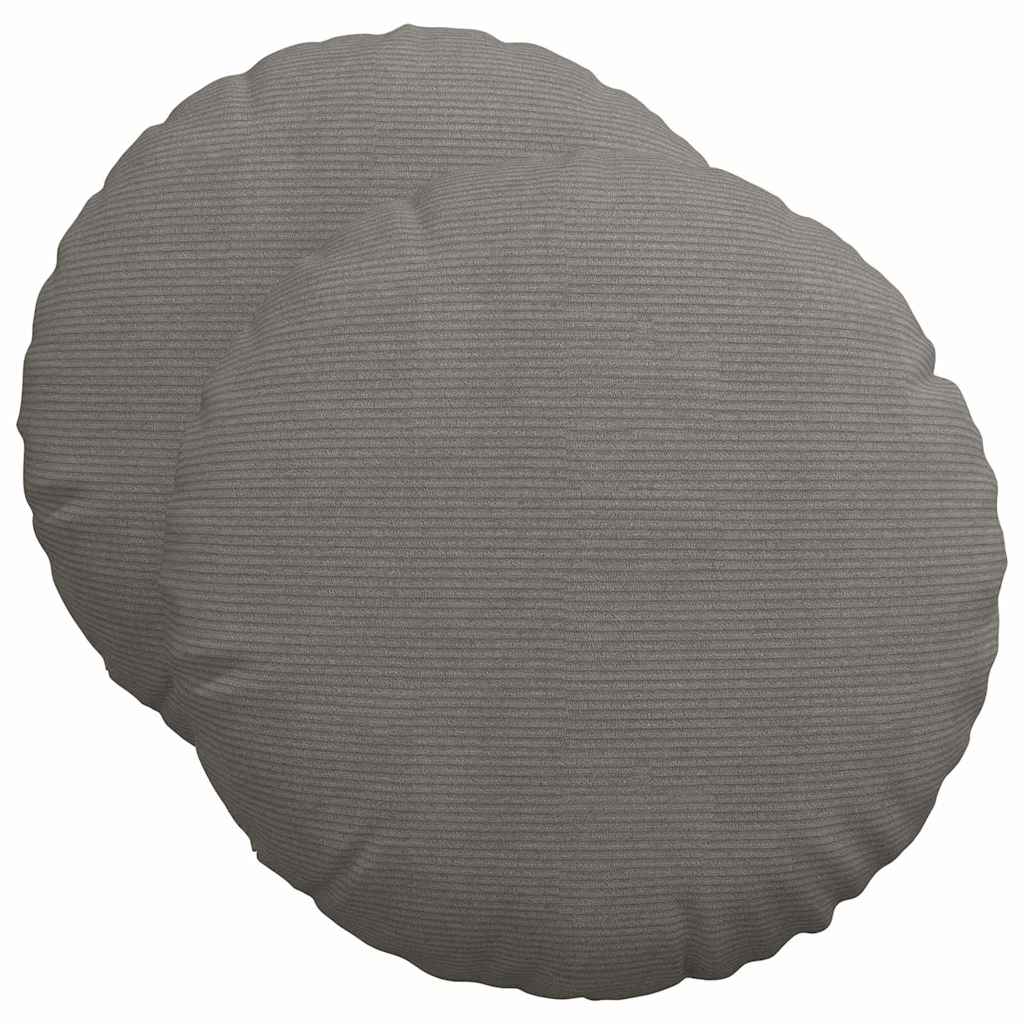 Ülőpárnák 2 pcs Világosszürke Ø50 x 19 cm Bársonyos szövet