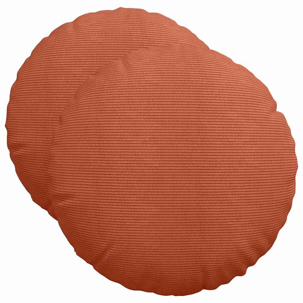 Ülőpárnák 2 pcs Piros Narancs Ø50 x 19 cm Bársonyos szövet