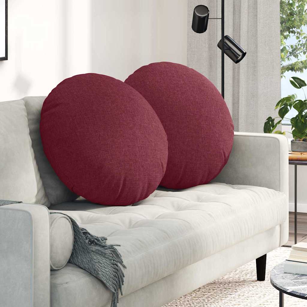 Ülőpárnák 2 pcs Bordó Ø60 x 21 cm szövet