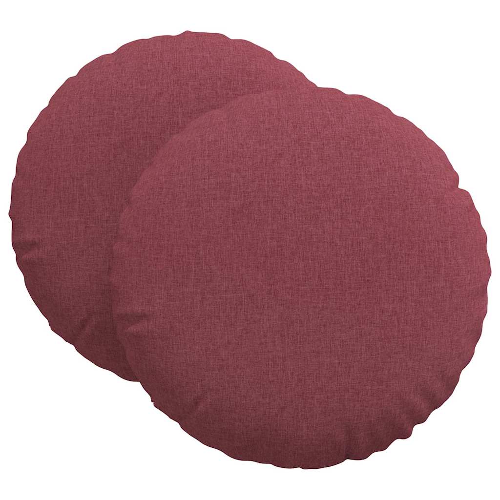Ülőpárnák 2 pcs Bordó Ø60 x 21 cm szövet