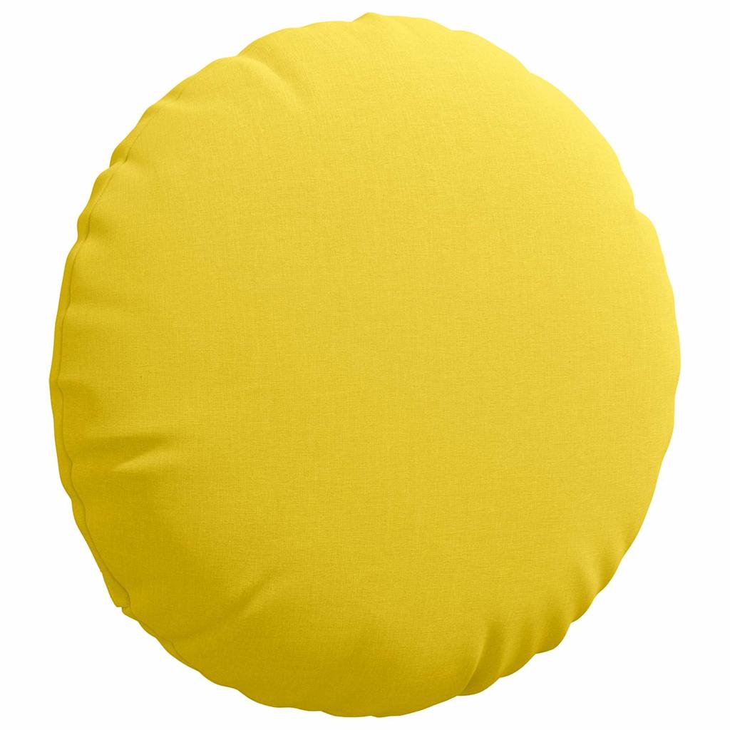 Ülőpárnák 2 pcs Világos sárga Ø60 x 21 cm szövet