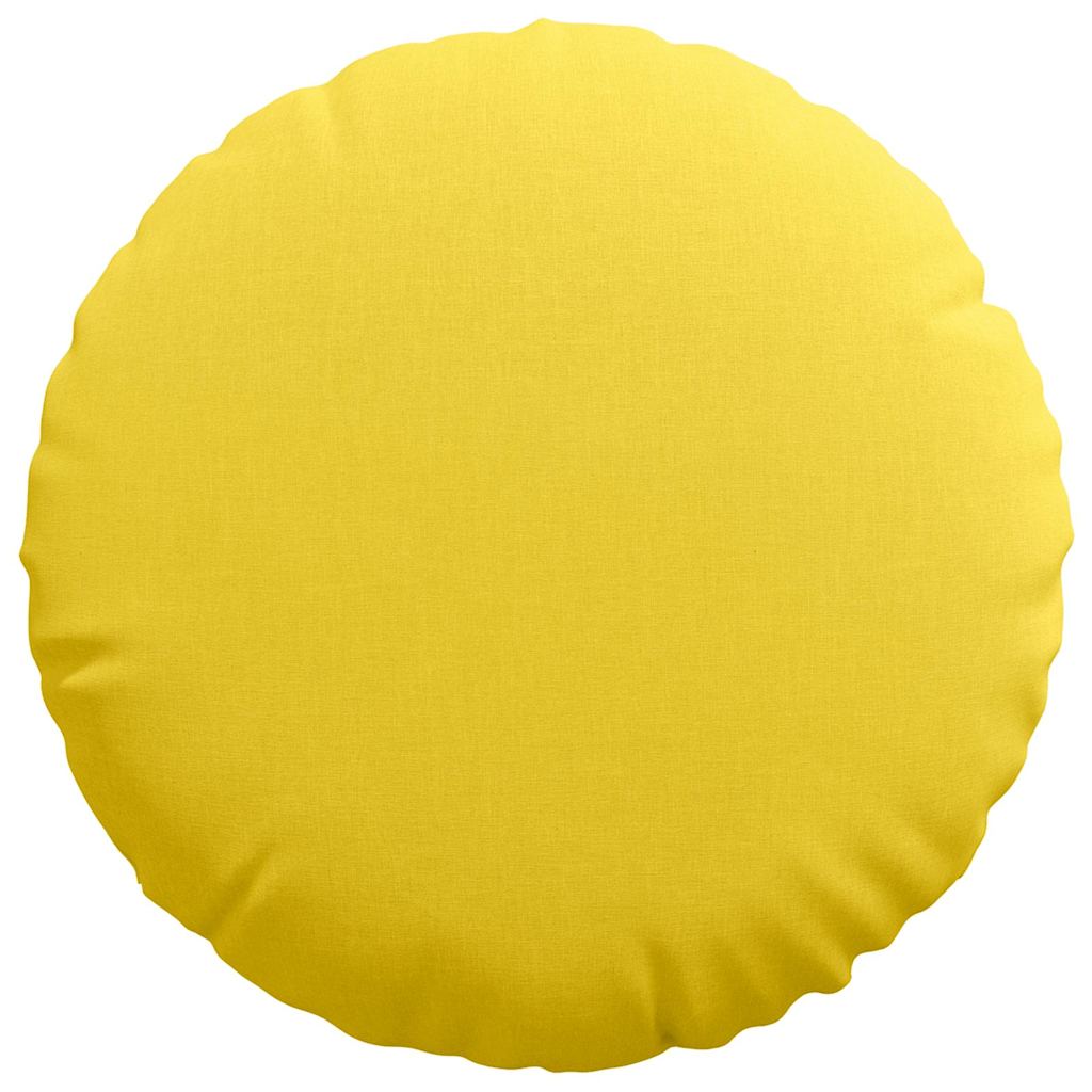Ülőpárnák 2 pcs Világos sárga Ø60 x 21 cm szövet