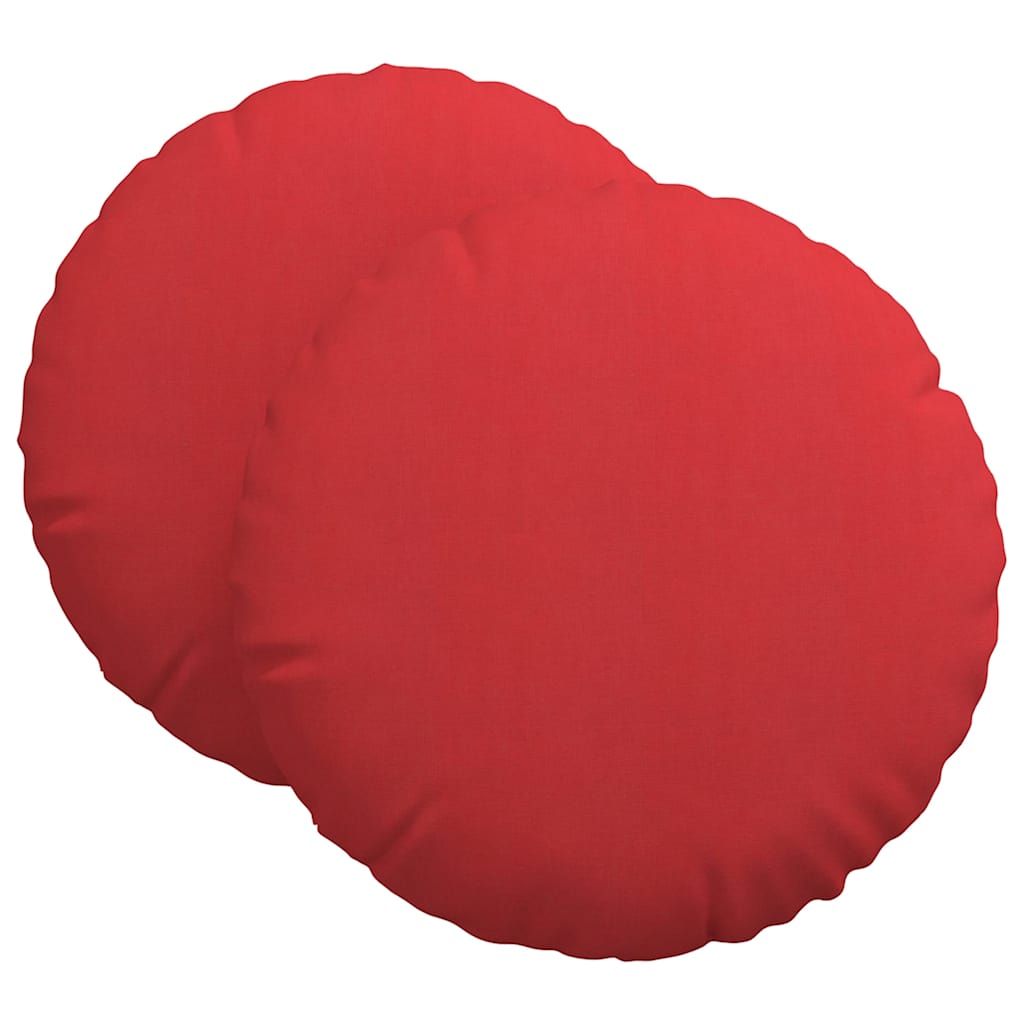 Ülőpárnák 2 pcs Piros Ø60 x 21 cm szövet