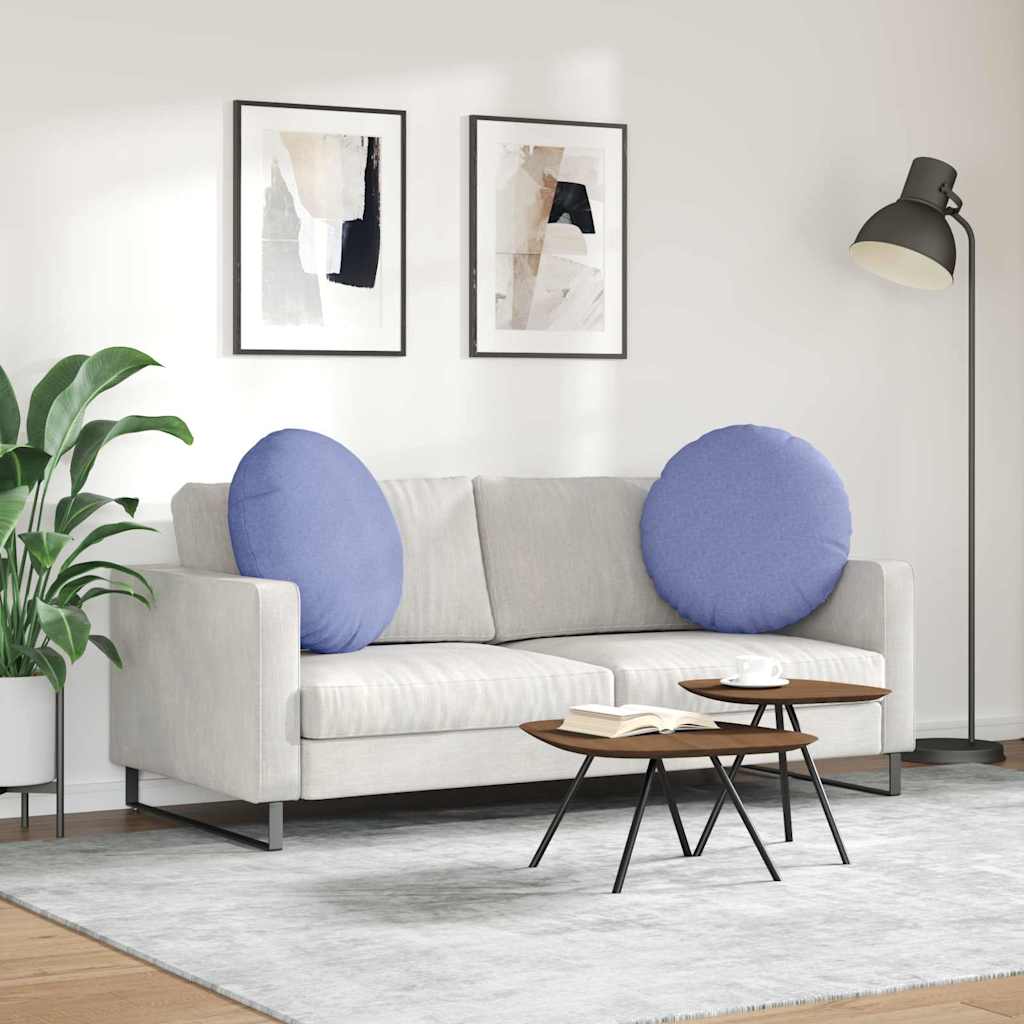 Ülőpárnák 2 pcs Farmerkék Ø60 x 21 cm szövet