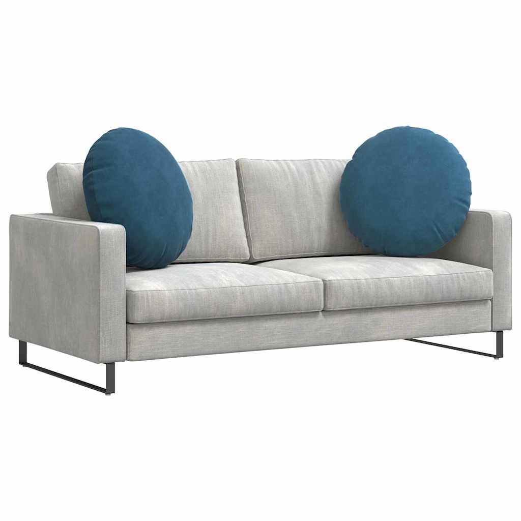Ülőpárnák 2 pcs Kék Ø60 x 21 cm Bársony