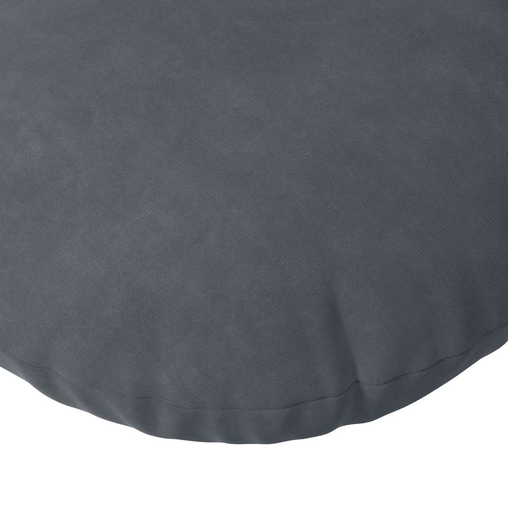 Ülőpárnák 2 pcs Sötétszürke Ø60 x 21 cm Bársony