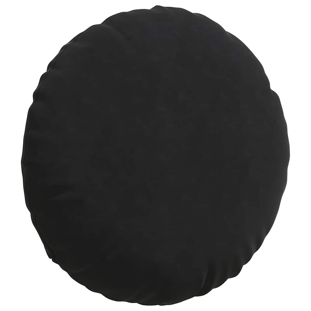 Ülőpárnák 2 pcs Fekete Ø60 x 21 cm Bársony