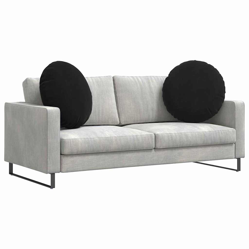 Ülőpárnák 2 pcs Fekete Ø60 x 21 cm Bársony