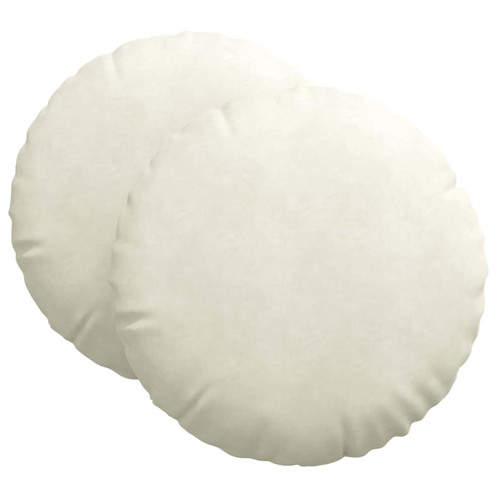 Ülőpárnák 2 pcs Krém Ø60 x 21 cm Bársony