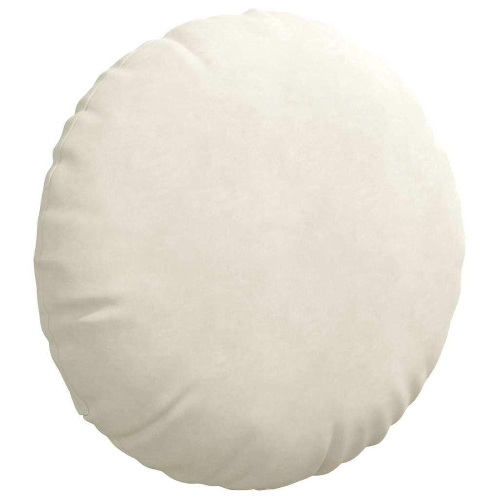 Ülőpárnák 2 pcs Krém Ø60 x 21 cm Bársony