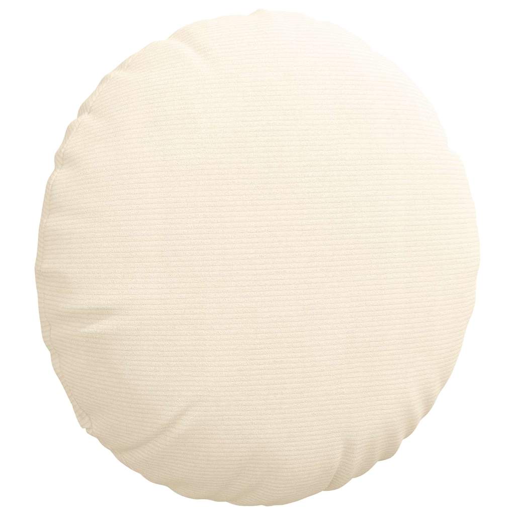 Ülőpárnák 2 pcs Krém Ø60 x 21 cm Bársonyos szövet