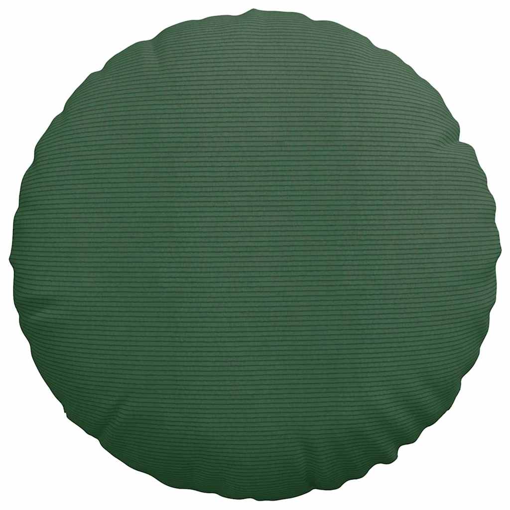 Ülőpárnák 2 pcs Sötétzöld Ø60 x 21 cm Bársonyos szövet