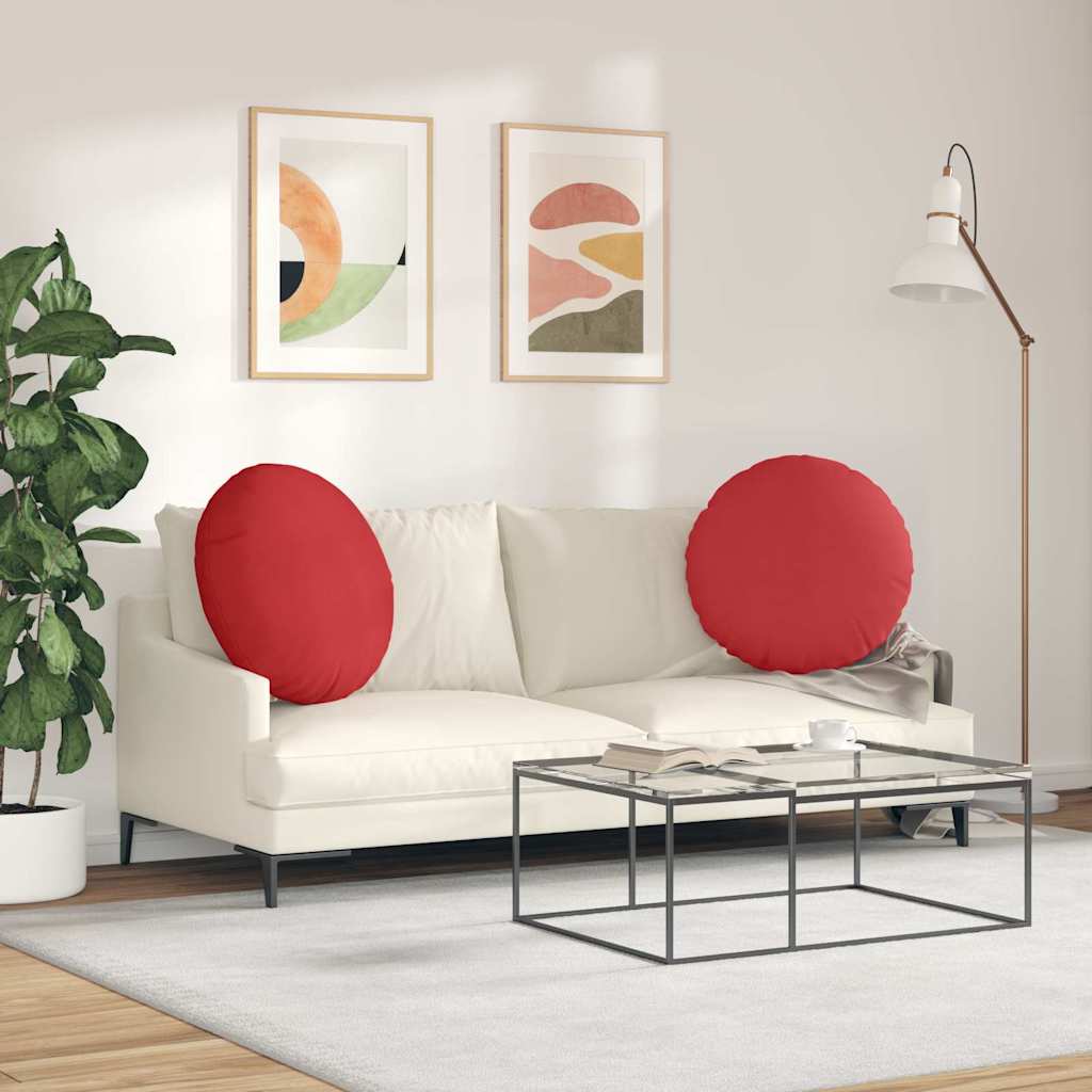 Ülőpárnák 2 pcs Piros Ø80 x 29 cm szövet