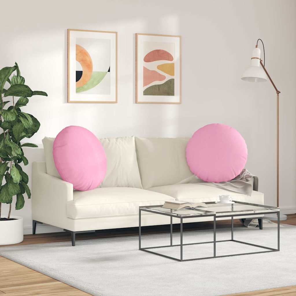 Ülőpárnák 2 pcs Rózsaszín Ø80 x 29 cm szövet
