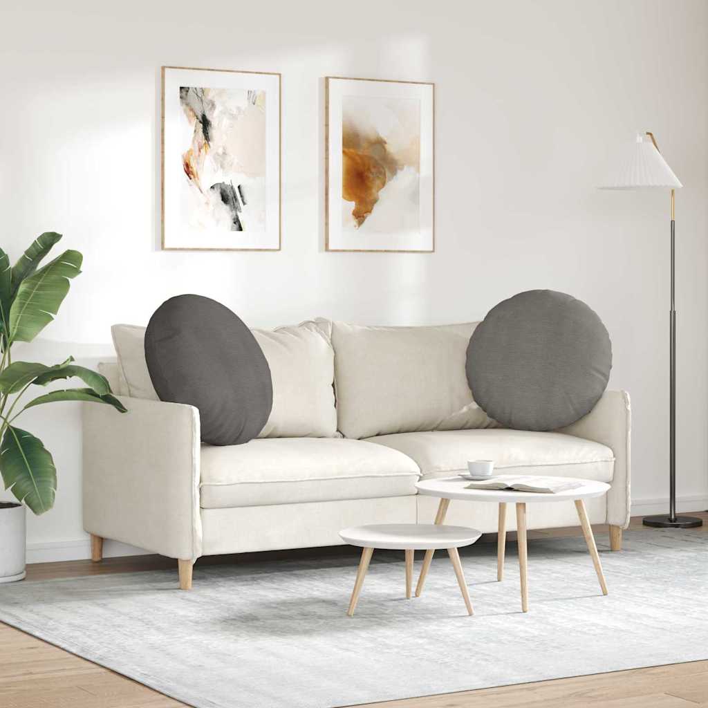 Ülőpárnák 2 pcs Világosszürke Ø 80 cm Bársonyos szövet