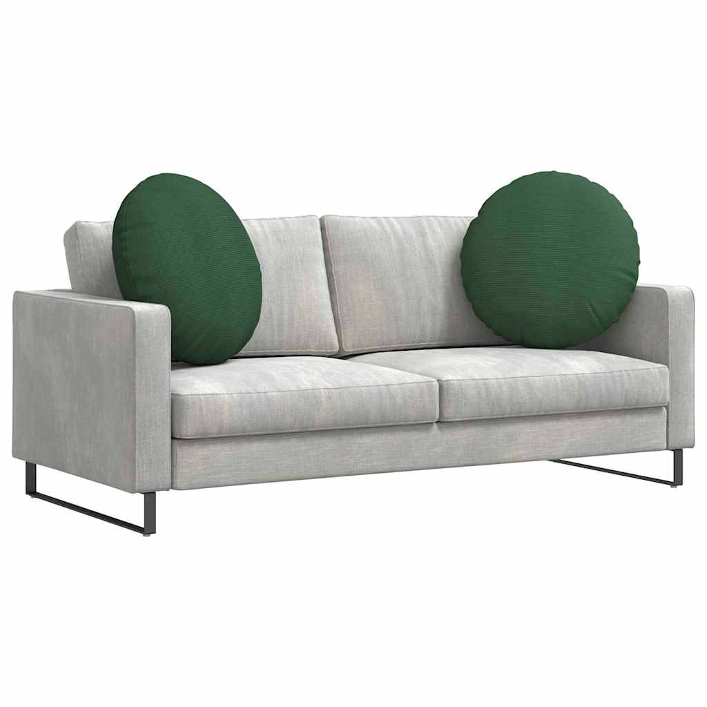 Ülőpárnák 2 pcs Sötétzöld Ø 80 cm Bársonyos szövet