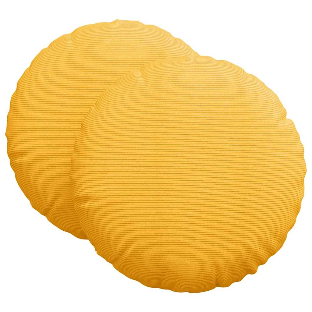 Ülőpárnák 2 pcs Világos sárga Ø 80 cm Bársonyos szövet