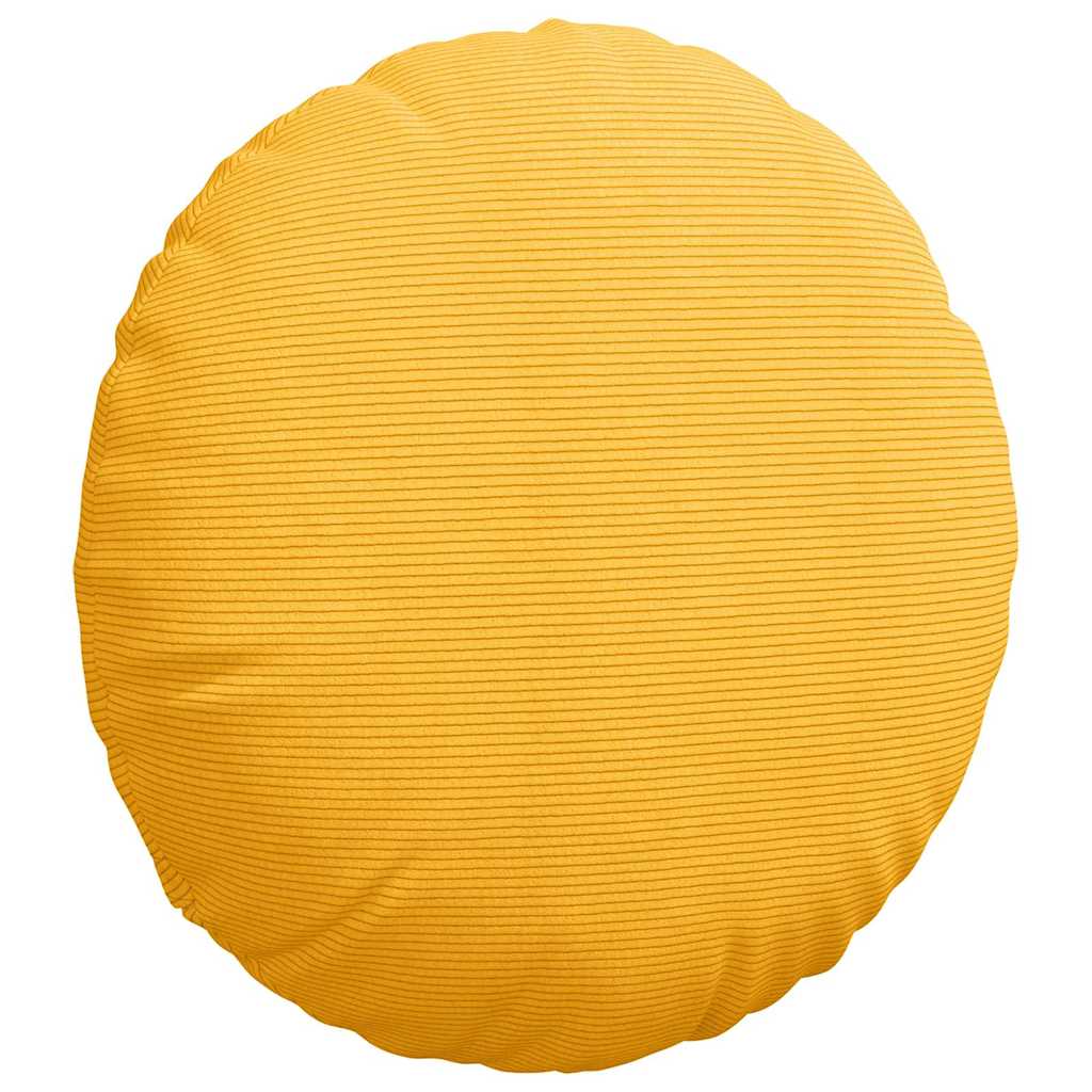 Ülőpárnák 2 pcs Világos sárga Ø 80 cm Bársonyos szövet