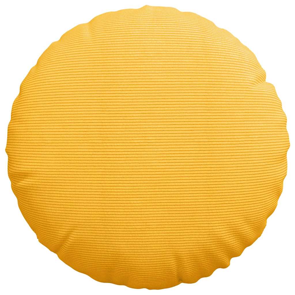 Ülőpárnák 2 pcs Világos sárga Ø 80 cm Bársonyos szövet