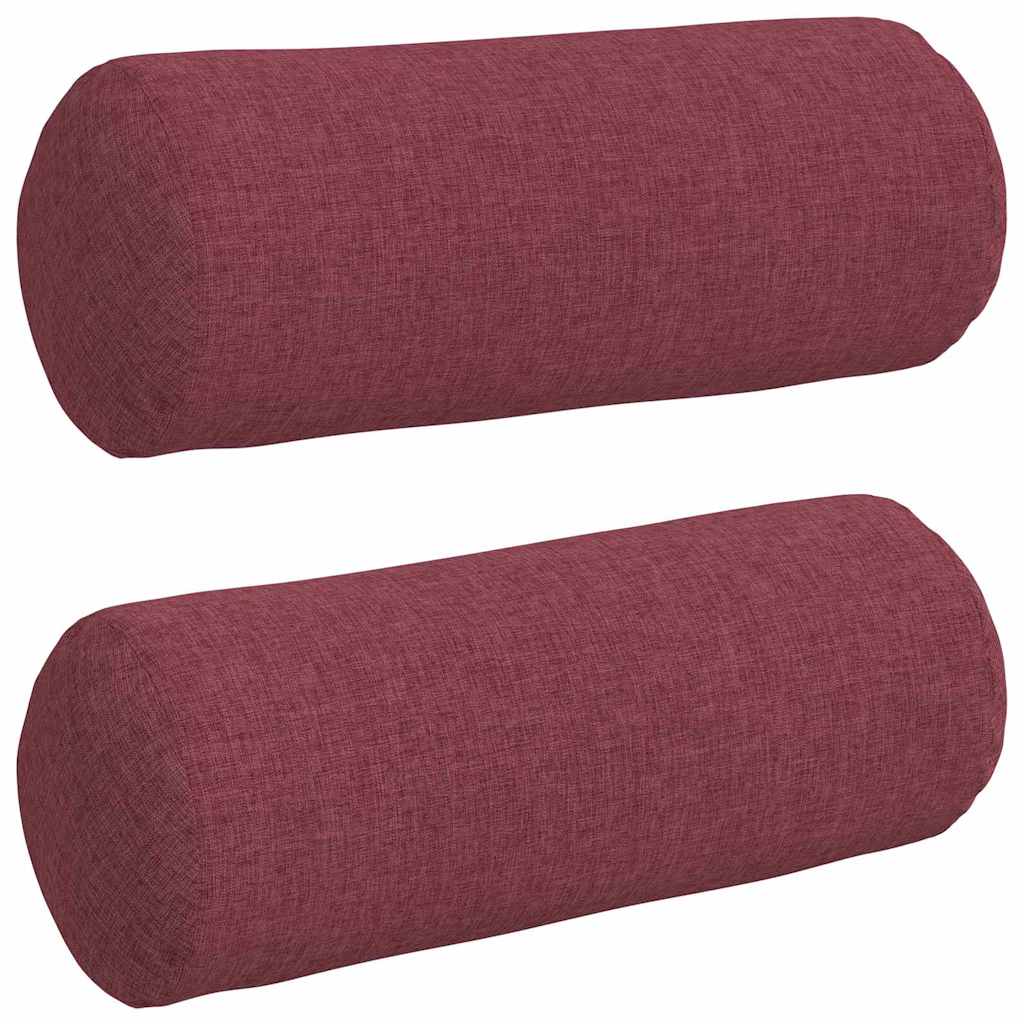 Hengerpárnák 2 pcs Bordó Ø 15 x 40 cm szövet